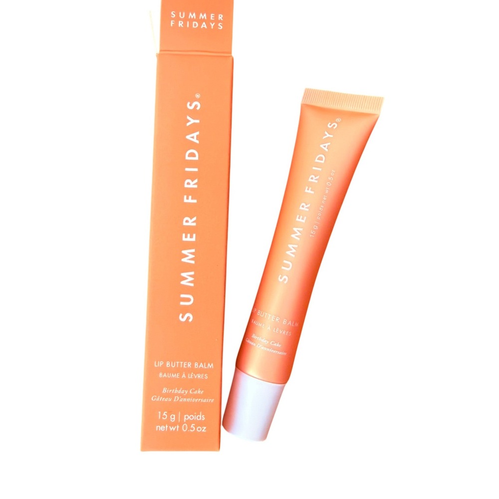 Summer Fridays Lip Butter Balm Birthday Cake 15g 0.5oz Iridescent Baby Pink New